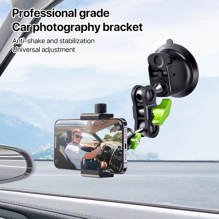 Single Suction Cup Pea Clamp Arm Holder 33cm with Metal Phone Clamp - Car Holders by PMC TechLife | Online Shopping South Africa | PMC TechLife | Buy Now Pay Later Mobicred