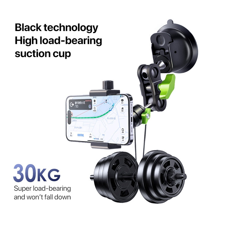 Single Suction Cup Pea Clamp Arm Holder 33cm with Metal Phone Clamp - Car Holders by PMC TechLife | Online Shopping South Africa | PMC TechLife | Buy Now Pay Later Mobicred