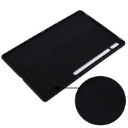For Samsung Galaxy Tab S9 Ultra / S10 Ultra Pure Color Liquid Silicone Shockproof Tablet Case(Black)