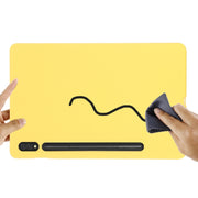 For Samsung Galaxy Tab S9 Ultra / S10 Ultra Pure Color Liquid Silicone Shockproof Tablet Case(Yellow)