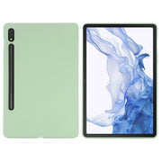 For Samsung Galaxy Tab S9 Ultra / S10 Ultra Pure Color Liquid Silicone Shockproof Tablet Case(Green)