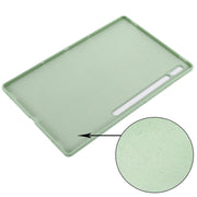For Samsung Galaxy Tab S9 Ultra / S10 Ultra Pure Color Liquid Silicone Shockproof Tablet Case(Green)