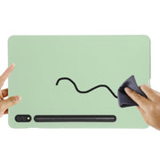 For Samsung Galaxy Tab S9 Ultra / S10 Ultra Pure Color Liquid Silicone Shockproof Tablet Case(Green)
