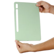 For Samsung Galaxy Tab S9 Ultra / S10 Ultra Pure Color Liquid Silicone Shockproof Tablet Case(Green)