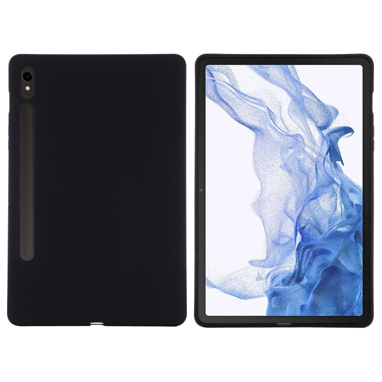 For Samsung Galaxy Tab S10 FE / S9 FE Pure Color Liquid Silicone Shockproof Tablet Case(Black) - Galaxy Tab S9 FE by PMC Jewellery | Online Shopping South Africa | PMC Jewellery | Buy Now Pay Later Mobicred