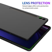 For Samsung Galaxy Tab S9+ Pure Color Liquid Silicone Shockproof Tablet Case(Black)