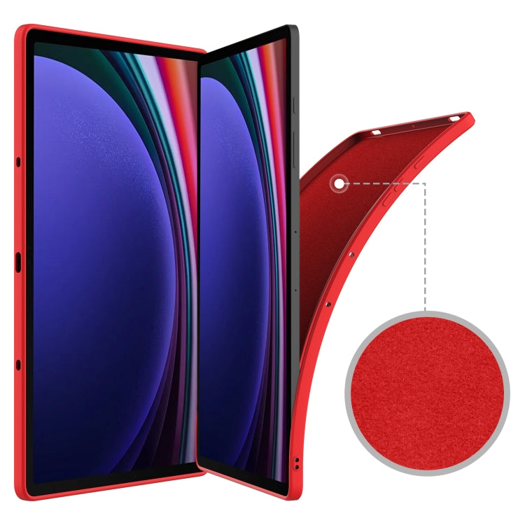 For Samsung Galaxy Tab S9+ Pure Color Liquid Silicone Shockproof Tablet Case(Red) - free shipping - PMC TechLife - Order now!