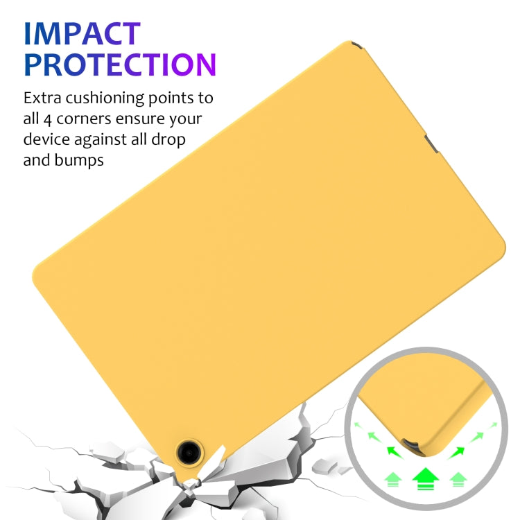 For Samsung Galaxy Tab A9+ Pure Color Liquid Silicone Shockproof Tablet Case(Yellow) - Galaxy Tab A9+ by PMC TechLife | Online Shopping South Africa | PMC TechLife | Buy Now Pay Later Mobicred