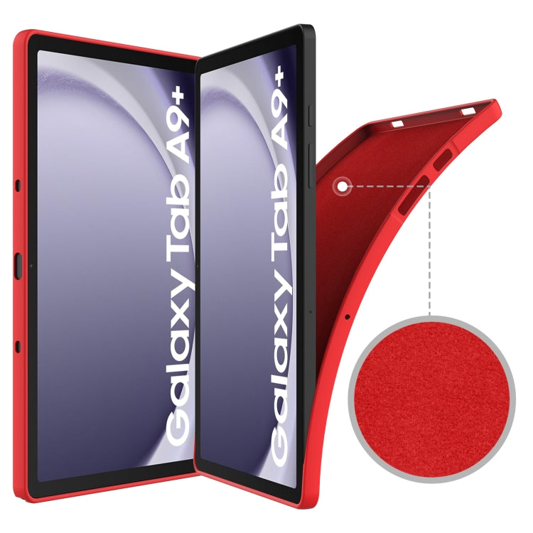 For Samsung Galaxy Tab A9+ Pure Color Liquid Silicone Shockproof Tablet Case(Red) - free shipping - PMC TechLife - Order now!
