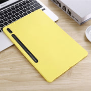 For Samsung Galaxy Tab S9 FE+ / S10+ Pure Color Liquid Silicone Shockproof Tablet Case(Yellow)