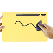 For Samsung Galaxy Tab S9 FE+ / S10+ Pure Color Liquid Silicone Shockproof Tablet Case(Yellow)