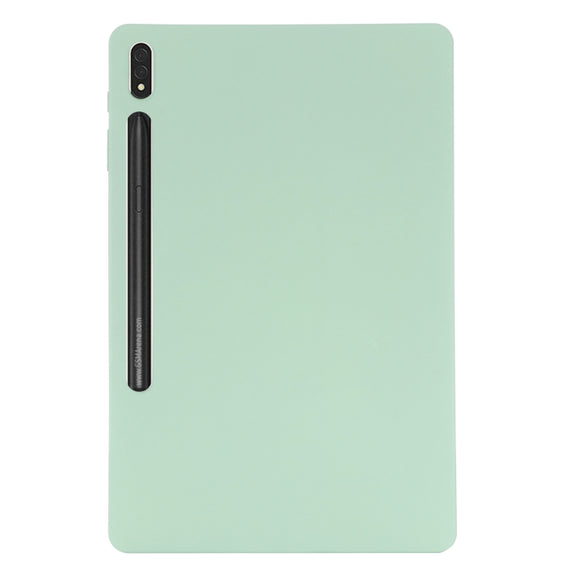 For Samsung Galaxy Tab S9 FE+ / S10+ Pure Color Liquid Silicone Shockproof Tablet Case(Green)