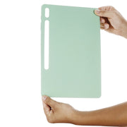 For Samsung Galaxy Tab S9 FE+ / S10+ Pure Color Liquid Silicone Shockproof Tablet Case(Green)