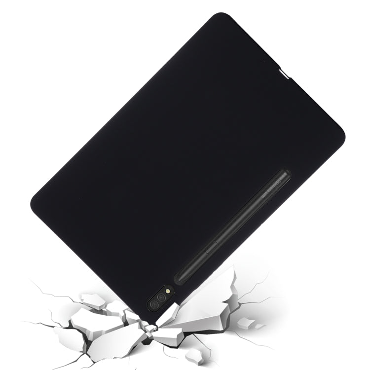 For Samsung Galaxy Tab S9 Pure Color Liquid Silicone Shockproof Tablet Case(Black)
