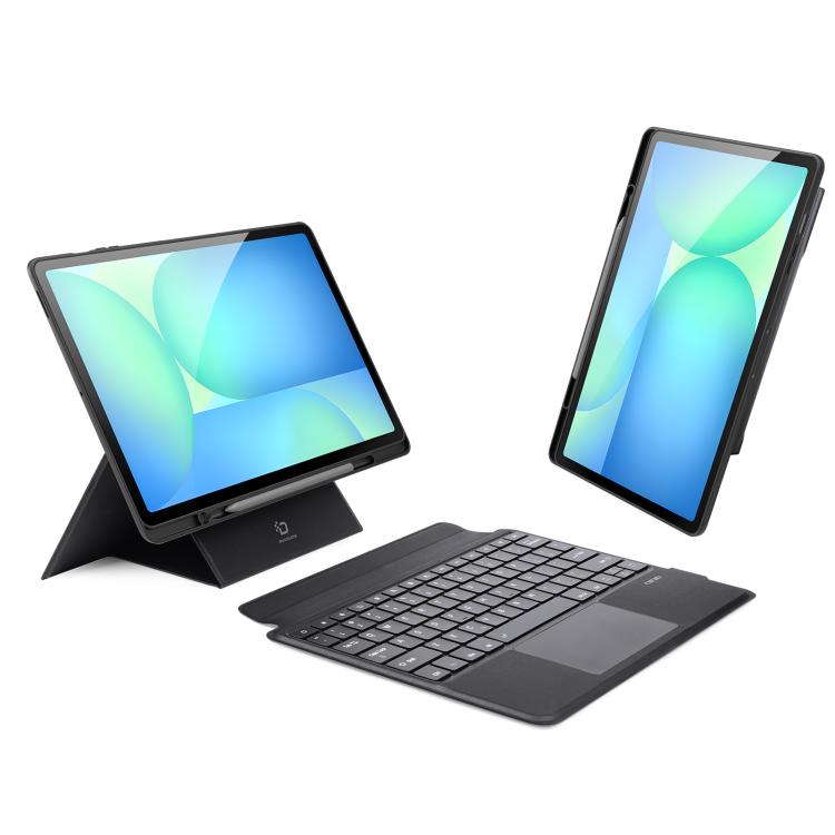 For Samsung Galaxy Tab S10 FE+ DUX DUCIS DK Floating Magnetic Keyboard Leather Tablet Case with Holder(Black) - free shipping - PMC Jewellery - Order now!