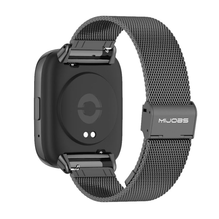 For Redmi Watch 3 Lite / Watch 3 Active Mijobs Milan Buckle Metal Watch Band(Black) - Watch Bands by MIJOBS | Online Shopping South Africa | PMC TechLife | Buy Now Pay Later Mobicred