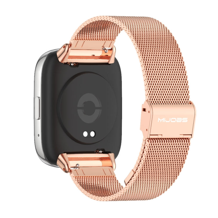 For Redmi Watch 3 Lite / Watch 3 Active Mijobs Milan Buckle Metal Watch Band(Rose Gold) - free shipping - PMC TechLife - Order now!