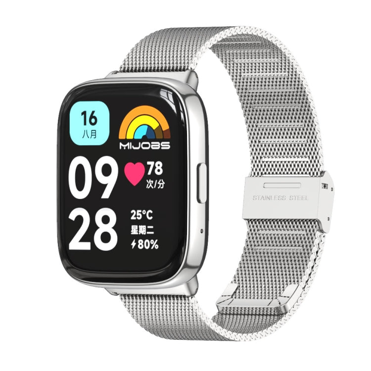 For Redmi Watch 3 Lite / Watch 3 Active Mijobs Milan Buckle Metal Watch Band(Silver) - free shipping - PMC TechLife - Order now!