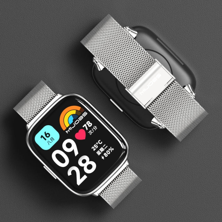 For Redmi Watch 3 Lite / Watch 3 Active Mijobs Milan Buckle Metal Watch Band(Black) - Watch Bands by MIJOBS | Online Shopping South Africa | PMC TechLife | Buy Now Pay Later Mobicred