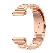 For Redmi Watch 3 Lite / Watch 3 Active Mijobs Three-Bead Metal Stainless Steel Watch Band(Rose Gold)