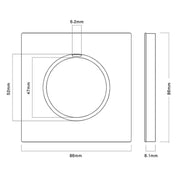 86mm Gray Aluminum Wire Drawing LED Switch Panel, Style:One Open Multiple Control