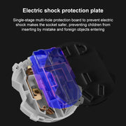 86mm Gray Aluminum Wire Drawing LED Switch Panel, Style:Computer Socket