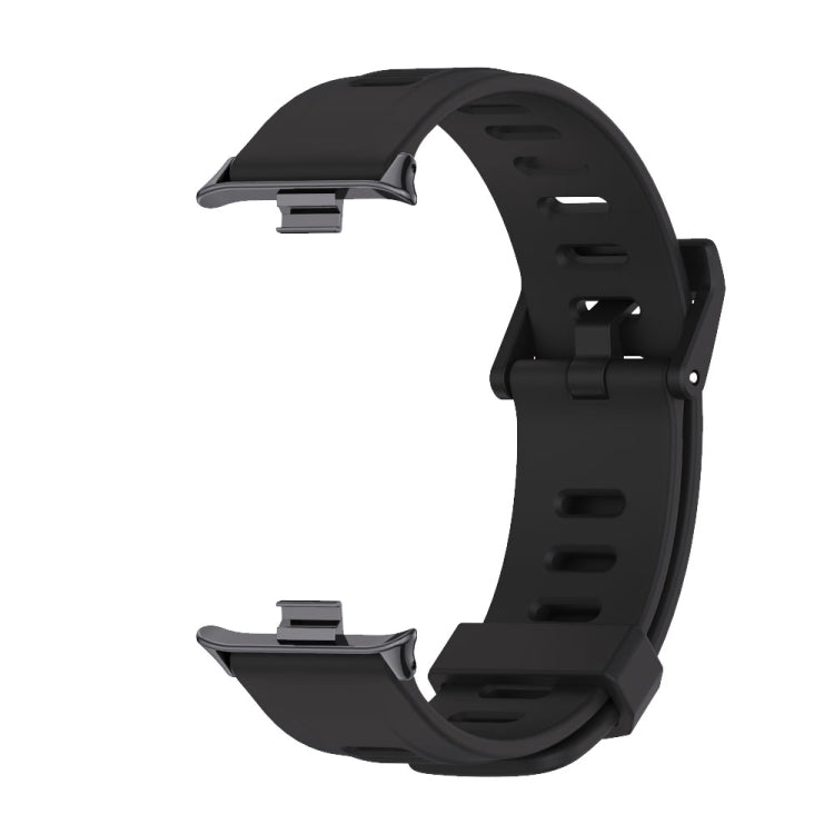 For Xiaomi Mi Band 8 Pro Mijobs Flat Hole Breathable Silicone Watch Band(Black) - Watch Bands by MIJOBS | Online Shopping South Africa | PMC TechLife | Buy Now Pay Later Mobicred