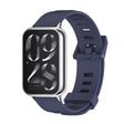 For Xiaomi Smart Band 9 Pro / 8 Pro Mijobs Flat Hole Breathable Silicone Watch Band(Midnight Blue+Silver) - free shipping - PMc TechLife - Order now!