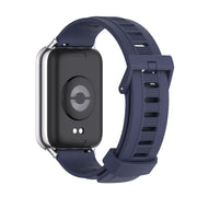For Xiaomi Smart Band 9 Pro / 8 Pro Mijobs Flat Hole Breathable Silicone Watch Band(Midnight Blue+Silver)