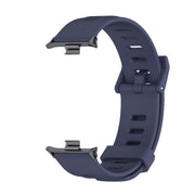 For Xiaomi Smart Band 9 Pro / 8 Pro Mijobs Flat Hole Breathable Silicone Watch Band(Midnight Blue+Black)