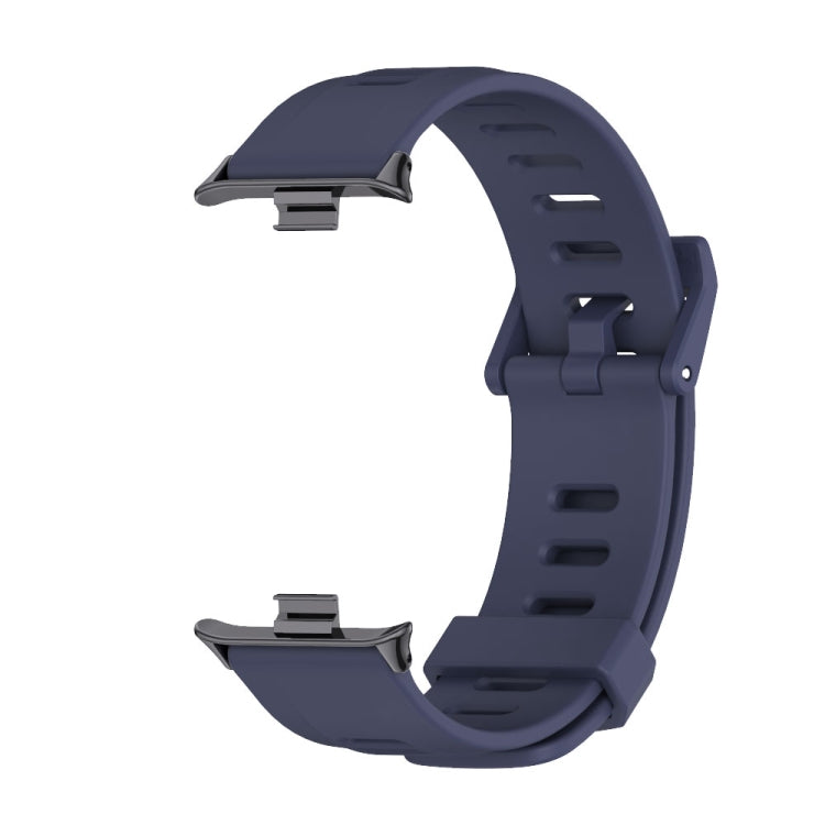 For Xiaomi Smart Band 9 Pro / 8 Pro Mijobs Flat Hole Breathable Silicone Watch Band(Midnight Blue+Black)