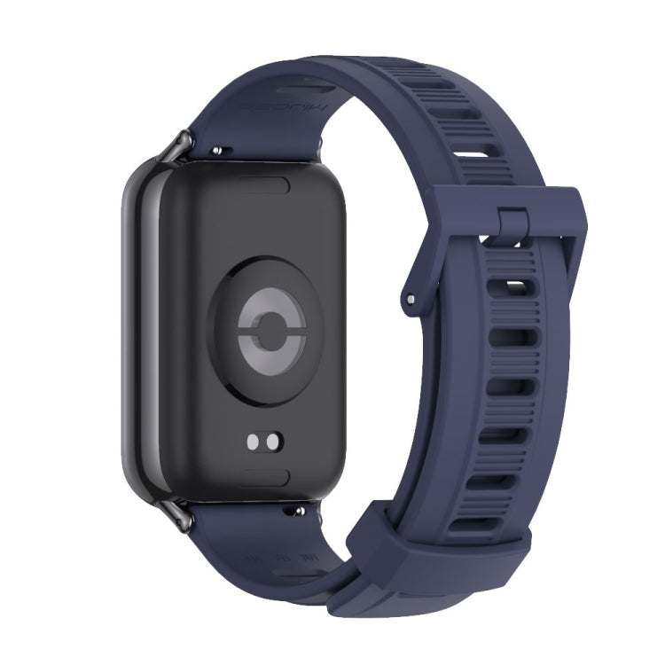 For Xiaomi Smart Band 9 Pro / 8 Pro Mijobs Flat Hole Breathable Silicone Watch Band(Midnight Blue+Black) - free shipping - PMc TechLife - Order now!
