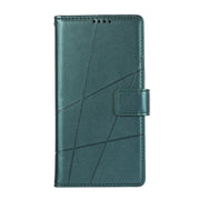 For Google Pixel 9 PU Genuine Leather Texture Embossed Line Phone Case(Green)
