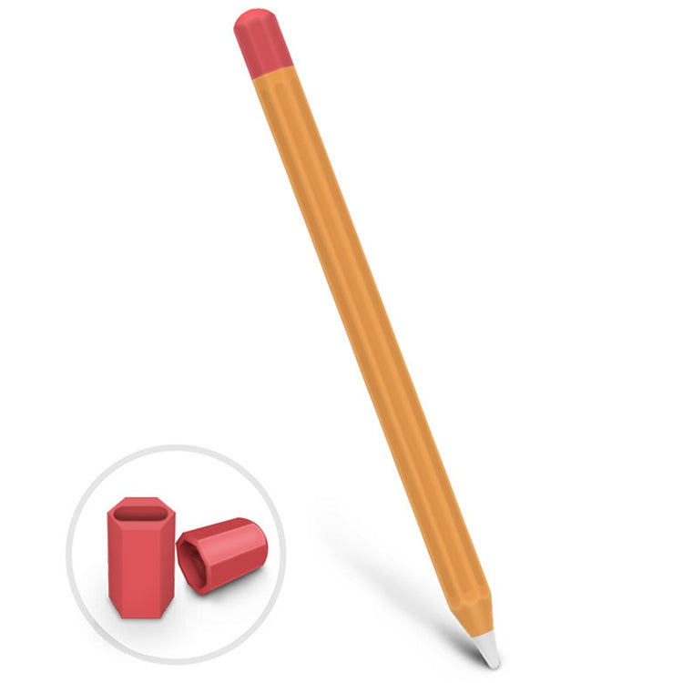 For Apple Pencil 1 Stylus Touch Pen Split Contrast Color Silicone Protective Case(Retro Orange Red) - free shipping - PMC Jewellery - Order now!