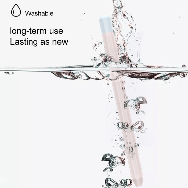 For Apple Pencil 1 Stylus Touch Pen Split Contrast Color Silicone Protective Case(Lemon Avocado) - Pencil Accessories by PMc TechLife | Online Shopping South Africa | PMc TechLife | Buy Now Pay Later Mobicred