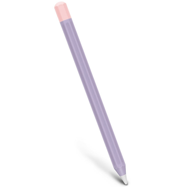 For Apple Pencil 2 Stylus Touch Pen Split Contrast Color Silicone Protective Case(Lavender Purple Pink) - Pencil Accessories by PMC Jewellery | Online Shopping South Africa | PMC Jewellery | Buy Now Pay Later Mobicred