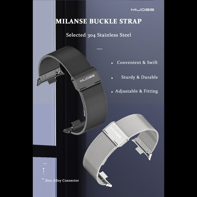 For Xiaomi Smart Band 9 Pro / 8 Pro Mijobs Milan Magnetic Stainless Steel Watch Band(Gold)