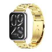 For Xiaomi Smart Band 9 Pro / 8 Pro Mijobs Three Beads Stainless Steel Watch Band(Gold)