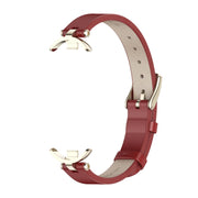 For Xiaomi Mi Band 8 / 9 / 9 NFC Mijobs First Layer Cowhide Watch Band(Red Light Gold)