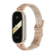 For Xiaomi Smart Band 10 / 9 / 8 Mijobs First Layer Cowhide Watch Band(Apricot Rose Gold) - free shipping - PMC TechLife - Order now!