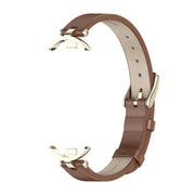 For Xiaomi Mi Band 8 / 9 / 9 NFC Mijobs First Layer Cowhide Watch Band(Brown Light Gold)