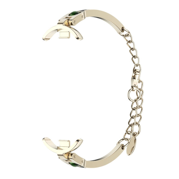 For Xiaomi Smart Band 10 / 9 / 8 Mijobs Ruyi Beauty Bracelet Watch Band(Light Gold Green)