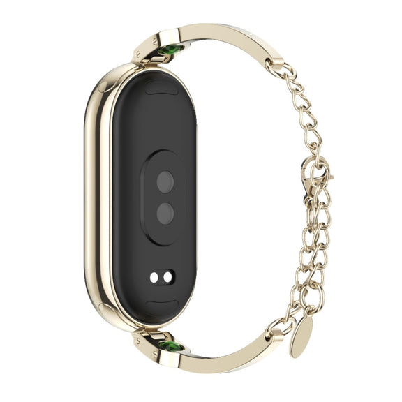 For Xiaomi Smart Band 10 / 9 / 8 Mijobs Ruyi Beauty Bracelet Watch Band(Light Gold Green)