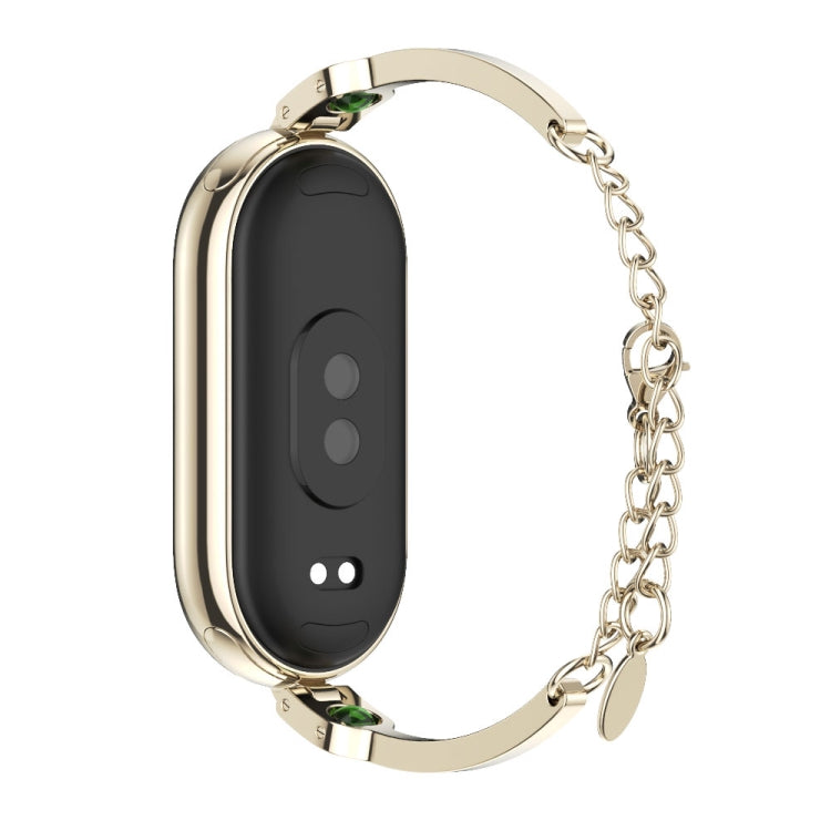 For Xiaomi Smart Band 10 / 9 / 8 Mijobs Ruyi Beauty Bracelet Watch Band(Light Gold Green)