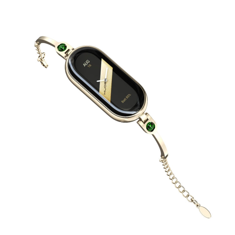 For Xiaomi Smart Band 10 / 9 / 8 Mijobs Ruyi Beauty Bracelet Watch Band(Light Gold Green)
