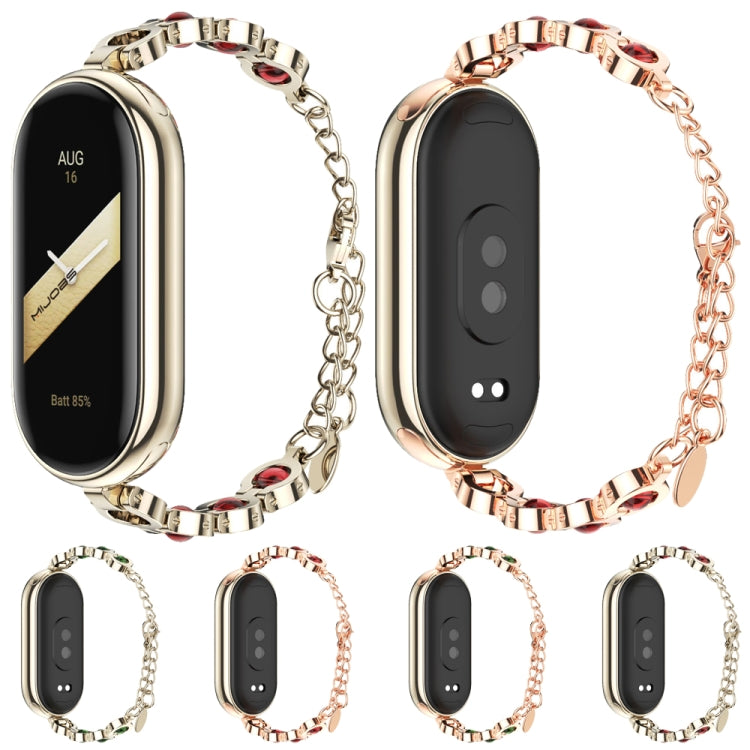 For Xiaomi Smart Band 10 / 9 / 8 Mijobs Mermaid Beauty Bracelet Watch Band(Light Gold Red) - free shipping - PMC TechLife - Order now!