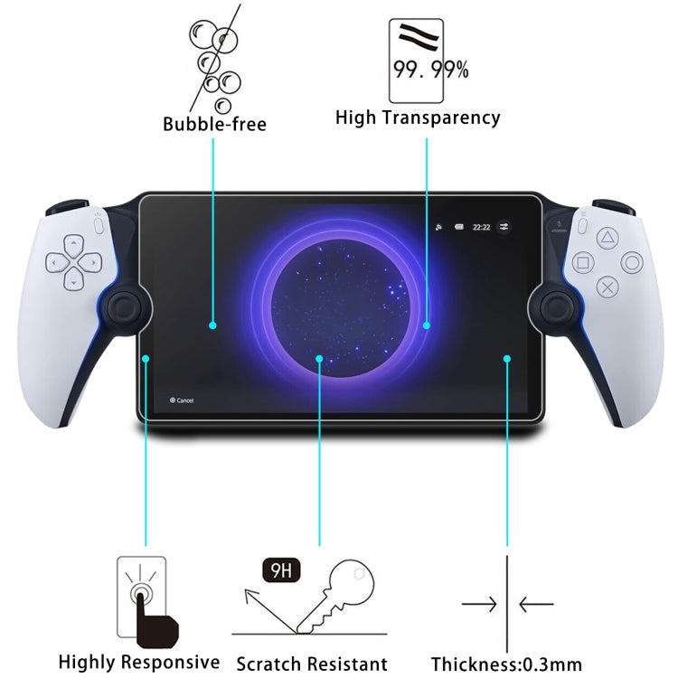 For Sony PS5 PlayStation Portal Remote 2pcs 9H 0.3mm Explosion-proof Tempered Glass Film - free shipping - PMC TechLife - Order now!