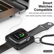 For iPhone / AirPods / iWatch Series 3 in 1 Portable Wireless Charger(Black)