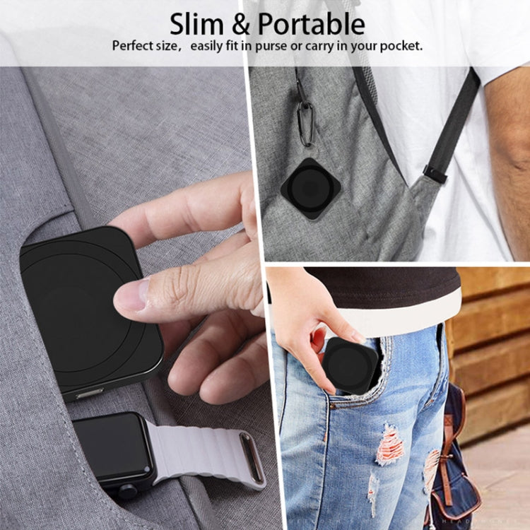 For iPhone / AirPods / iWatch Series 3 in 1 Portable Wireless Charger(Black)