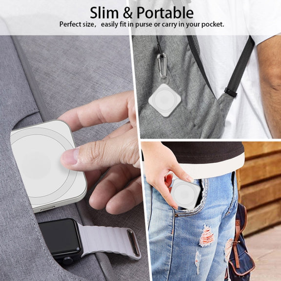 For iPhone / AirPods / iWatch Series 3 in 1 Portable Wireless Charger(Silver)